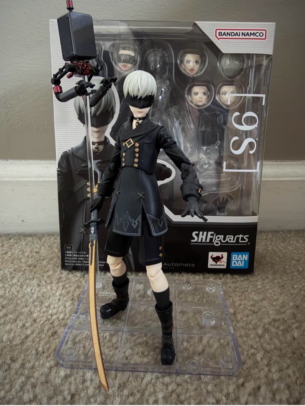 Bandai Namco Black 9S S.H.Figuarts Action Figure - NieR:Automata